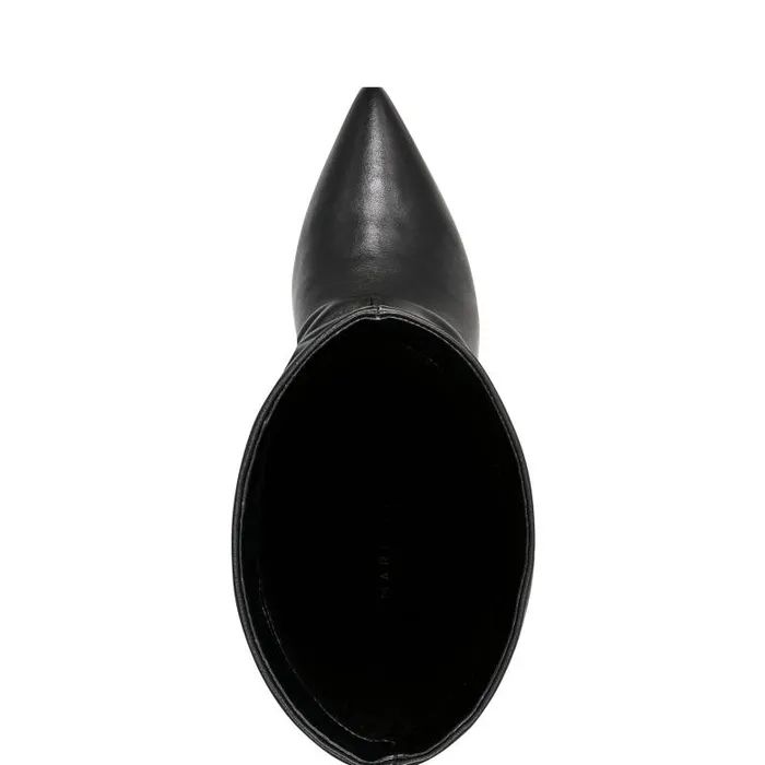 Marc Fisher Boots Women Paityn Scrunch Dress Boot Black Leather