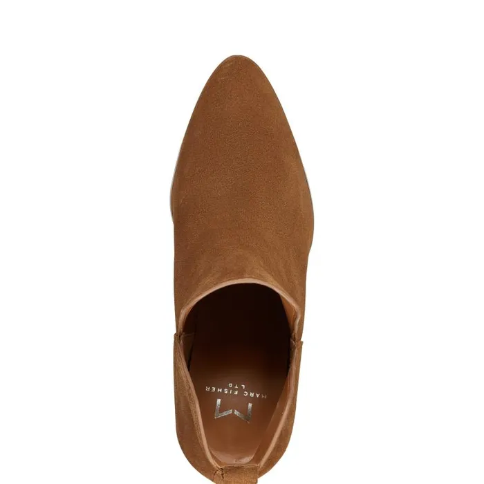 Marc Fisher Casual Boots Women Tanilla Heeled Bootie Camel Suede