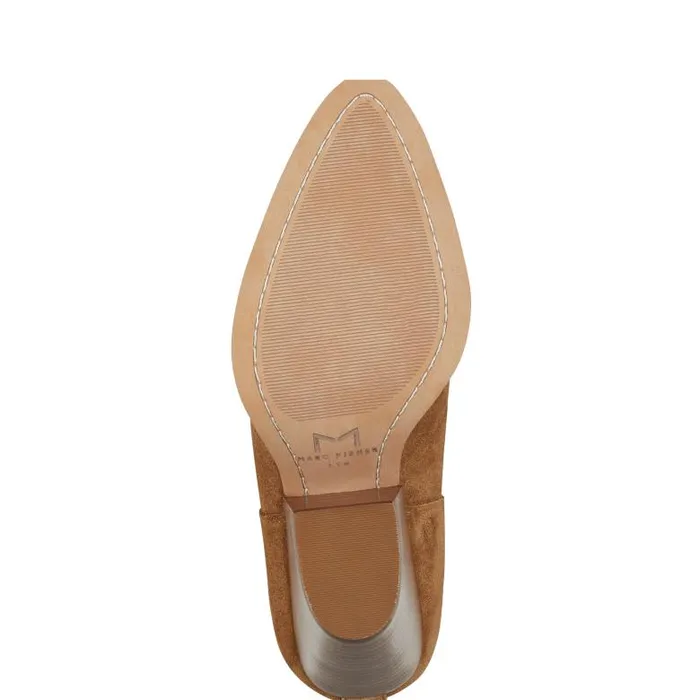 Marc Fisher Casual Boots Women Tanilla Heeled Bootie Camel Suede
