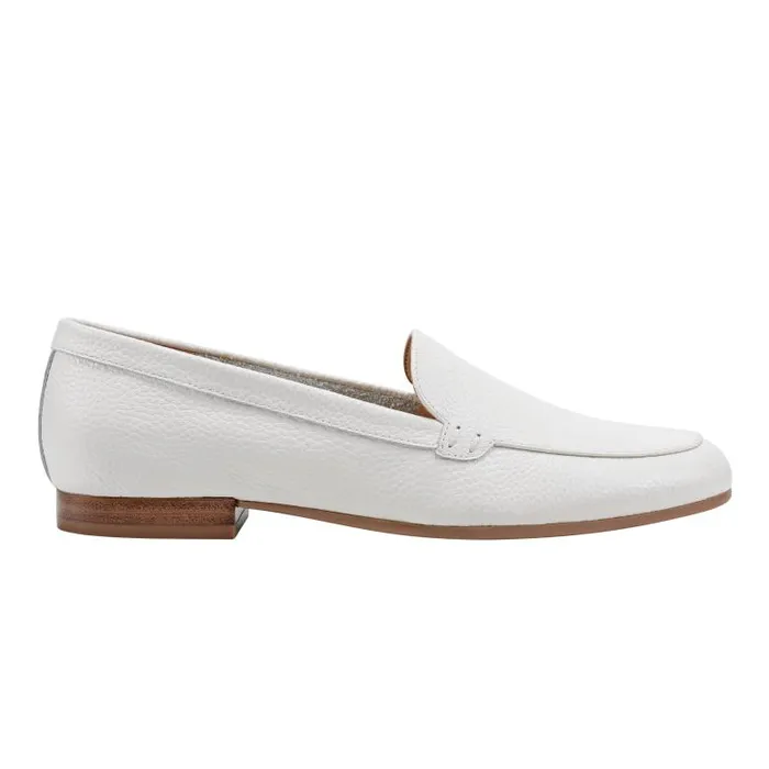 Marc Fisher Loafers and Flats Women Docida Loafer Chic Cream Leather