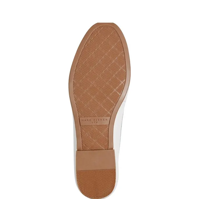 Marc Fisher Loafers and Flats Women Docida Loafer Chic Cream Leather