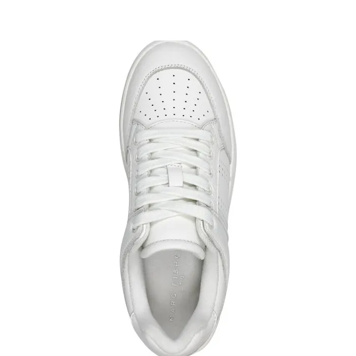 Marc Fisher Loafers and Flats Women Flynnt Laceup Sneaker White