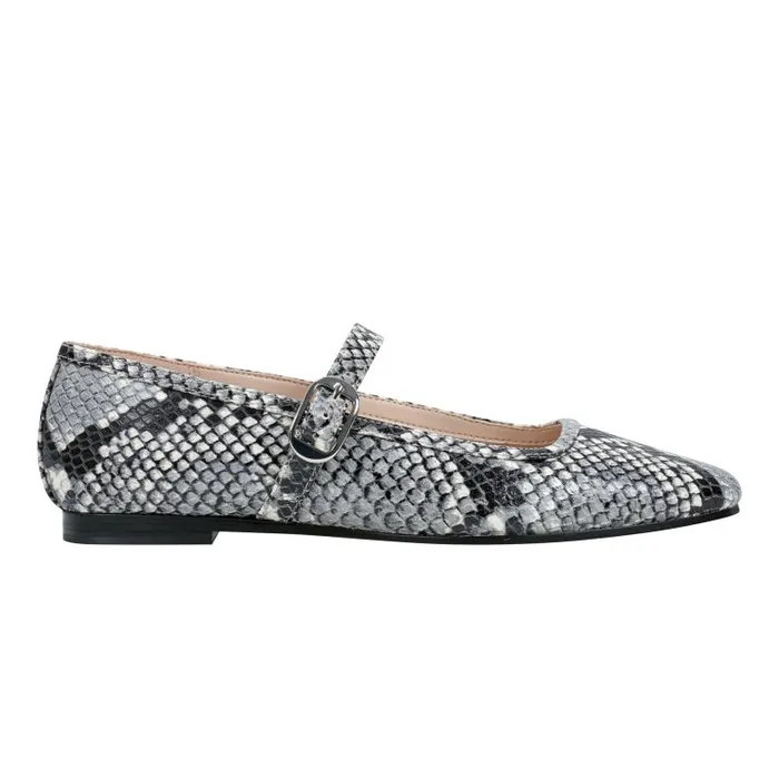 Marc Fisher Loafers and Flats Women Garissa Mary Jane Ballet Flat Natural Snake Marc Fisher Loafers and Flats Women Garissa Mary Jane Ballet Flat Natural Snake