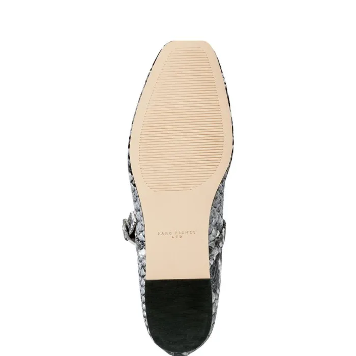 Marc Fisher Loafers and Flats Women Garissa Mary Jane Ballet Flat Natural Snake