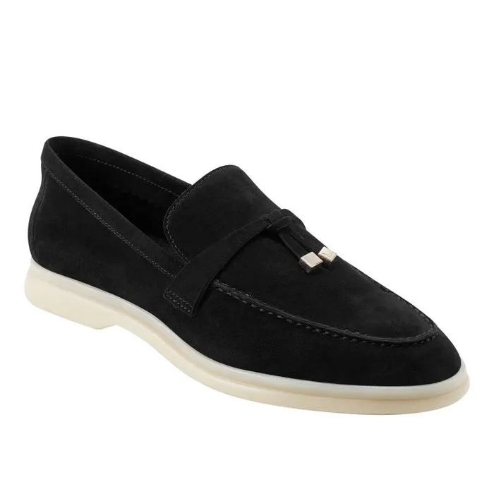 Marc Fisher Loafers and Flats Women Yanelli Casual Loafer Black Suede