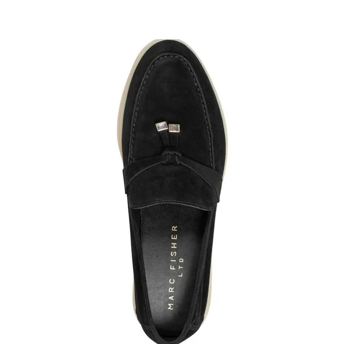 Marc Fisher Loafers and Flats Women Yanelli Casual Loafer Black Suede