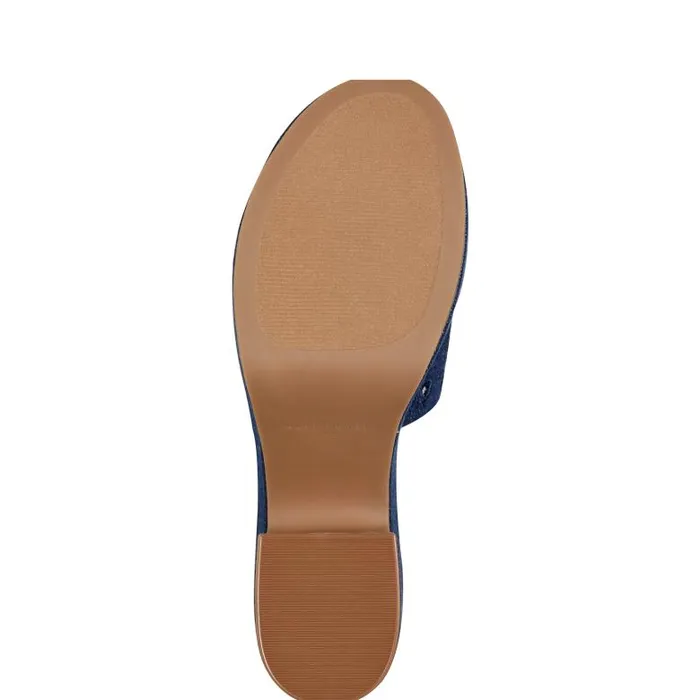 Marc Fisher Mules and Slides Women Foreva Platform Slide Sandal Denim