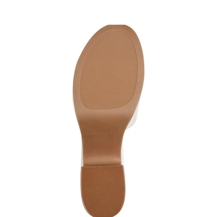 Marc Fisher Mules and Slides Women Forina Platform Slide Sandal Chic Cream