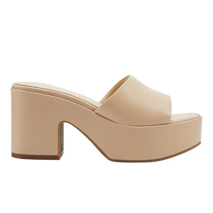 Marc Fisher Mules and Slides Women Forina Platform Slide Sandal Light Natural Marc Fisher Mules and Slides Women Forina Platform Slide Sandal Light Natural