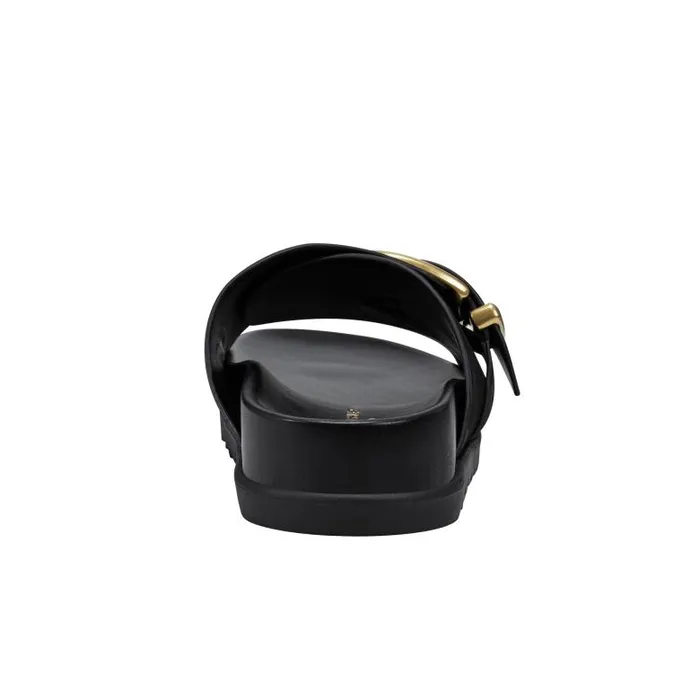 Marc Fisher Mules and Slides Women Hattie Footbed Slide Sandal Black