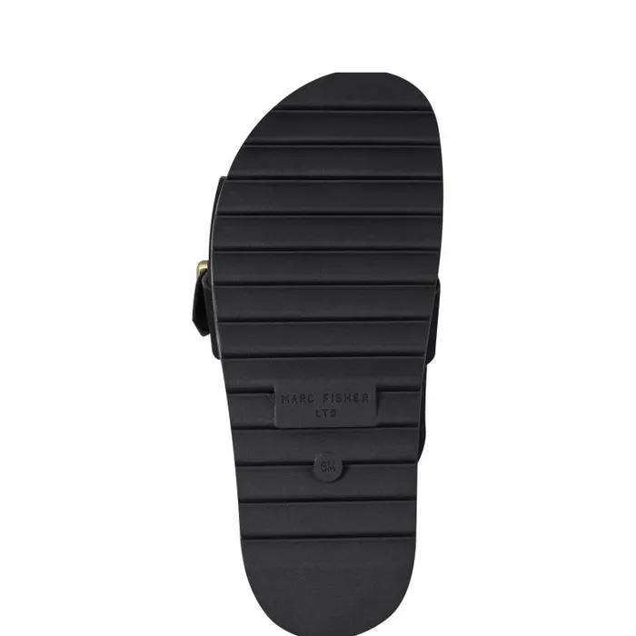 Marc Fisher Mules and Slides Women Hattie Footbed Slide Sandal Black
