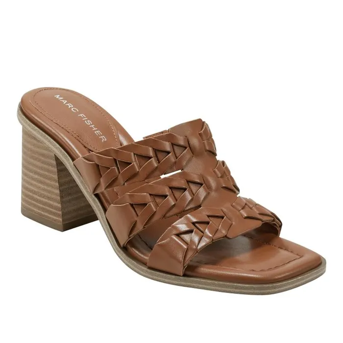 Marc Fisher Sandals Women Melita Block Heel Sandal Medium Natural