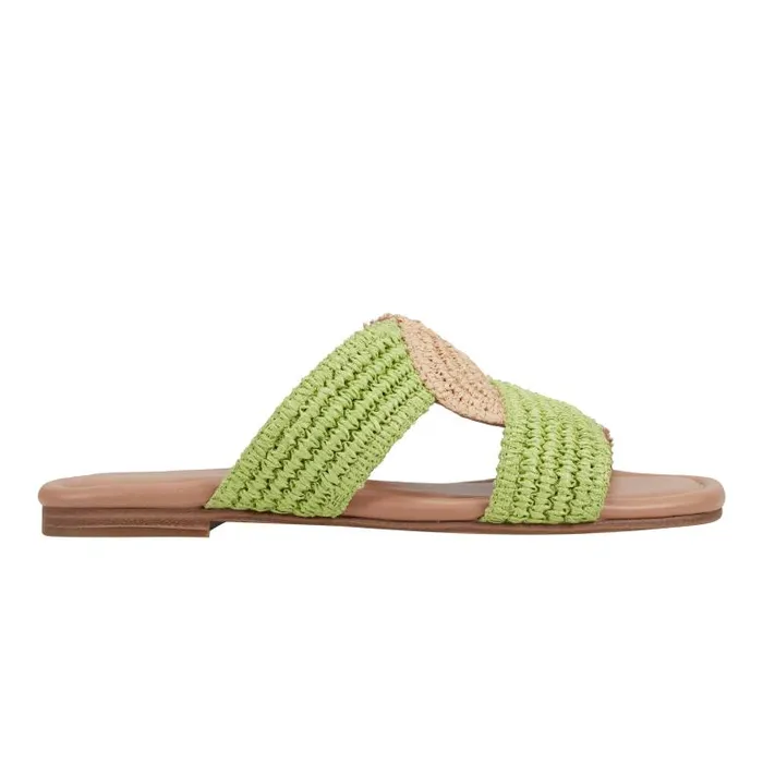 Marc Fisher Sandals Women Navie Flat Sandal Greennatural Raffia