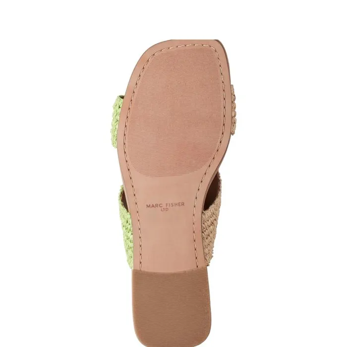 Marc Fisher Sandals Women Navie Flat Sandal Greennatural Raffia