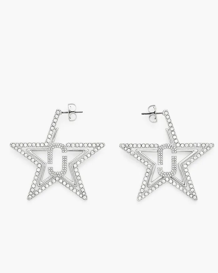 Marc Jacobs Earrings J Marc Star Hoop Earrings Silvercrystal 8211 Women
