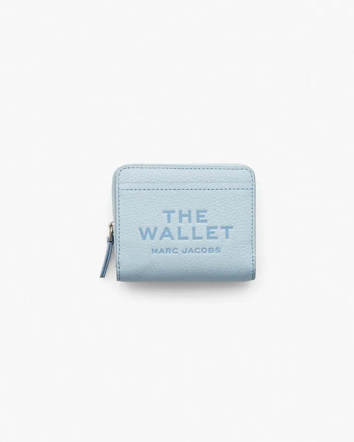 Marc Jacobs Small Wallets The Leather Mini Compact Wallet Cloud Blue 8211 Women