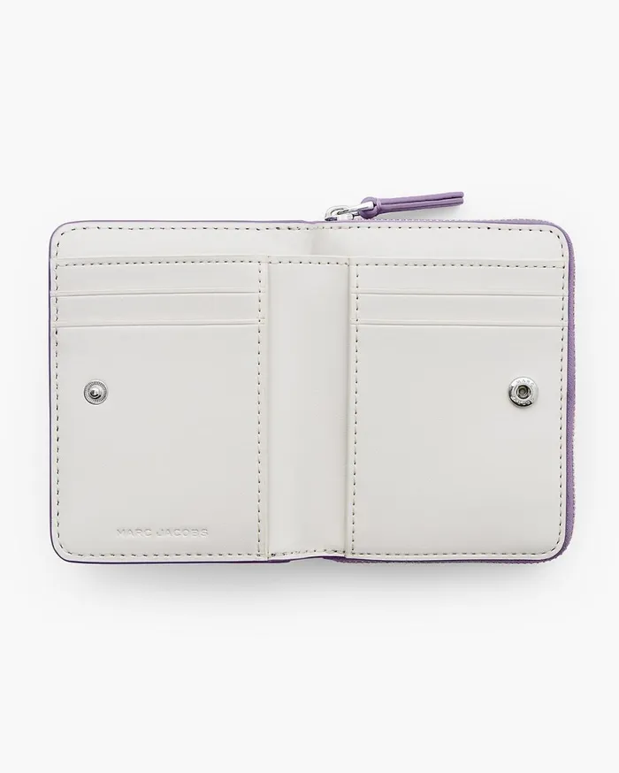 Marc Jacobs Small Wallets The Leather Mini Compact Wallet Lilac 8211 Women