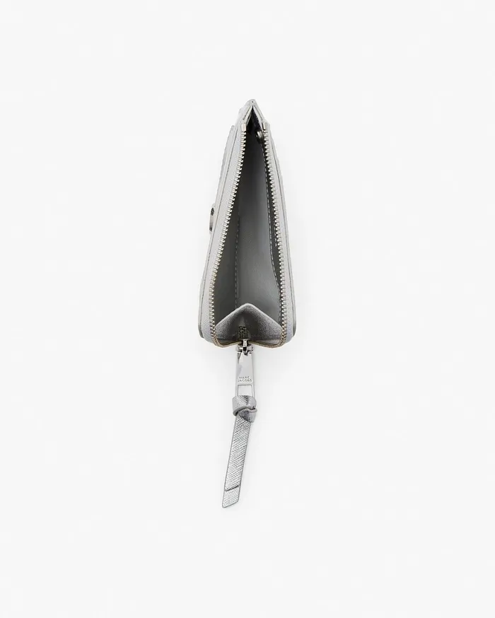 Marc Jacobs Small Wallets The Metallic Utility Snapshot Top Zip Multi Wallet Silver 8211 Women