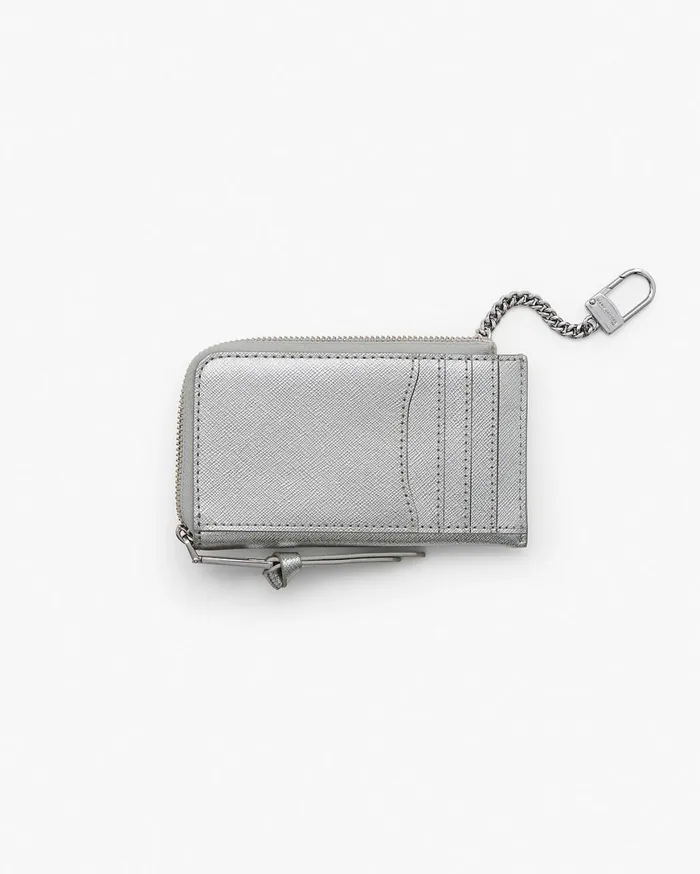 Marc Jacobs Small Wallets The Metallic Utility Snapshot Top Zip Multi Wallet Silver 8211 Women