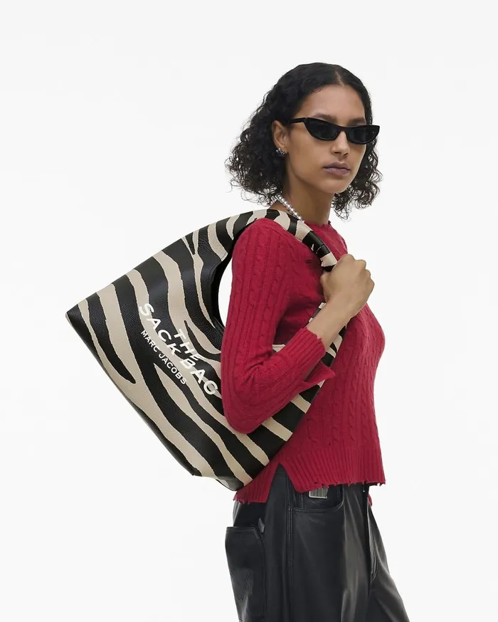 Marc Jacobs The Sack Bag The Zebra Leather Sack Bag Blackwhite 8211 Women