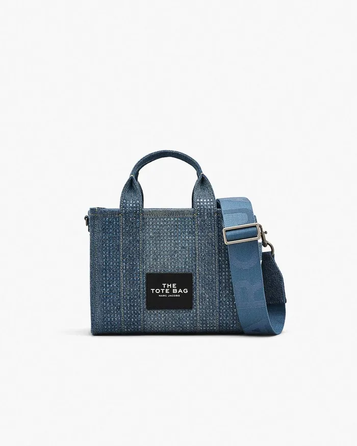 Marc Jacobs The Tote Bag The Crystal Denim Small Tote Bag Light Blue Crystal 8211 Women Marc Jacobs The Tote Bag The Crystal Denim Small Tote Bag Light Blue Crystal 8211 Women