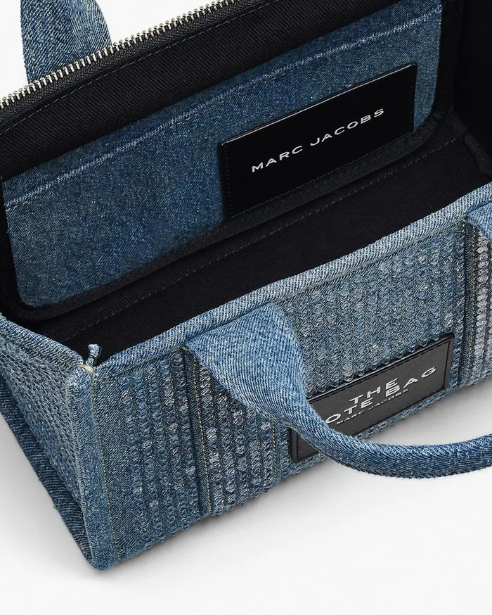 Marc Jacobs The Tote Bag The Crystal Denim Small Tote Bag Light Blue Crystal 8211 Women