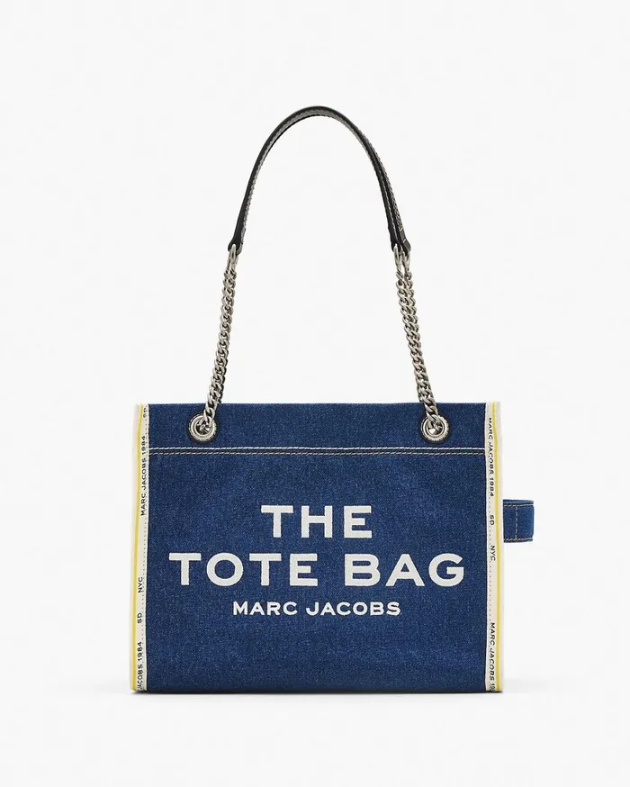 Marc Jacobs The Tote Bag The Denim Chain Medium Tote Bag Dark Wash 8211 Women Marc Jacobs The Tote Bag The Denim Chain Medium Tote Bag Dark Wash 8211 Women
