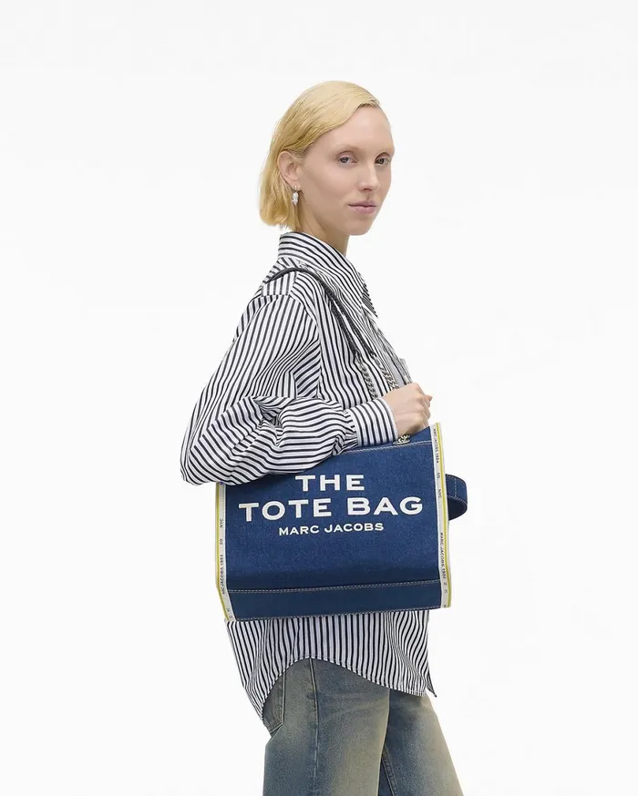 Marc Jacobs The Tote Bag The Denim Chain Medium Tote Bag Dark Wash 8211 Women