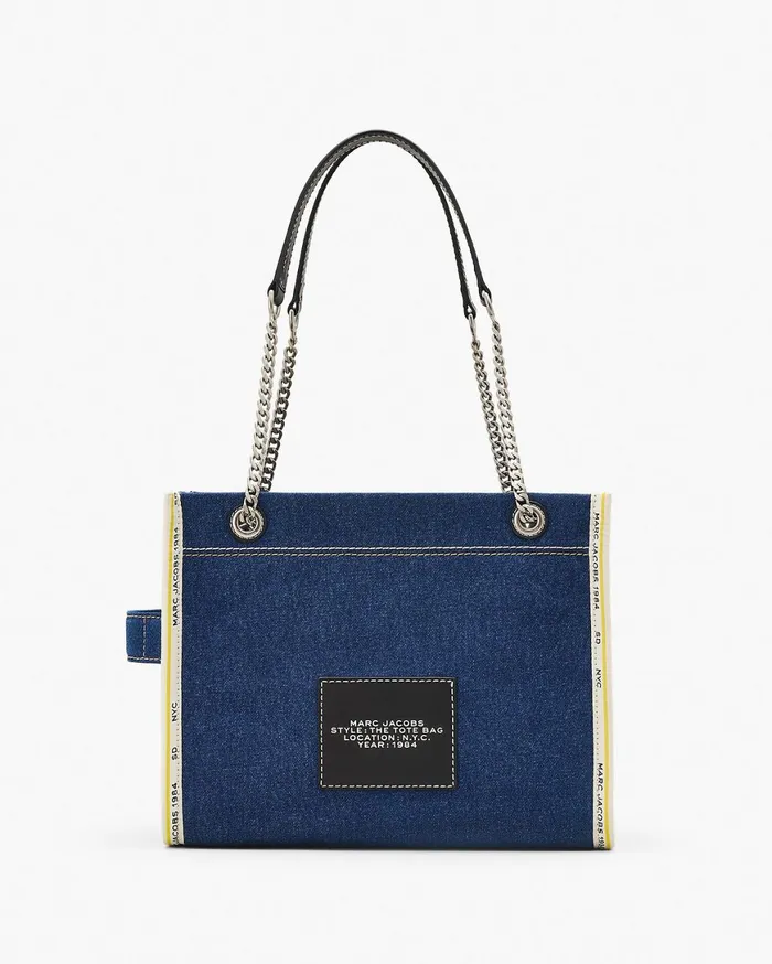 Marc Jacobs The Tote Bag The Denim Chain Medium Tote Bag Dark Wash 8211 Women