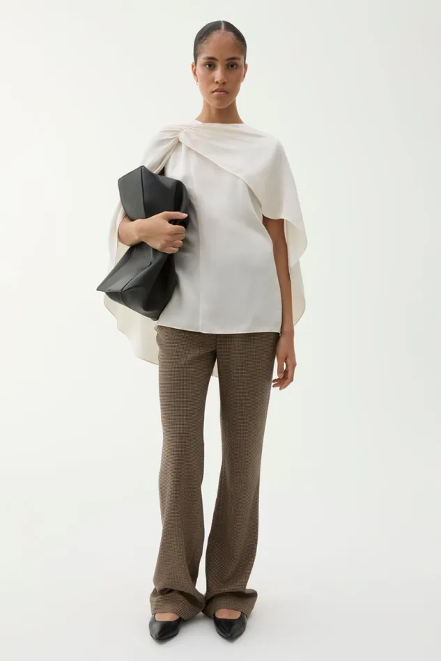 Margaux Drape Blouse Whipped Cream Women Rodebjer Shirts and Blouses