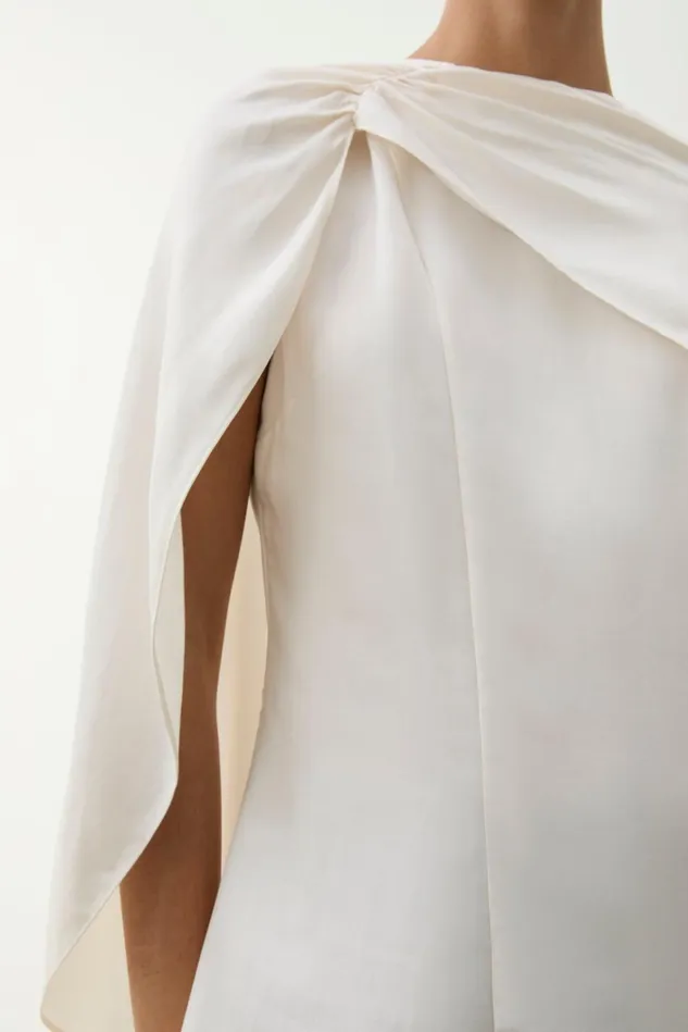 Margaux Drape Blouse Whipped Cream Women Rodebjer Shirts and Blouses