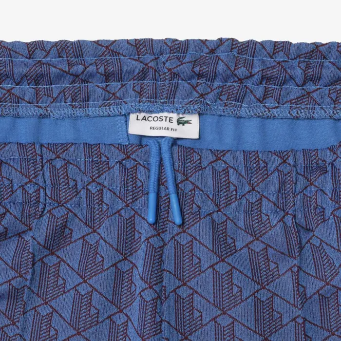 Matching Sets Men Lacoste Men039s Jacquard Monogram Paris Sweatpants Blue Bordeaux Nji
