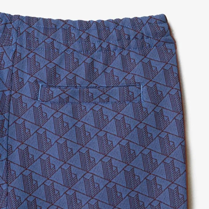 Matching Sets Men Lacoste Men039s Jacquard Monogram Paris Sweatpants Blue Bordeaux Nji