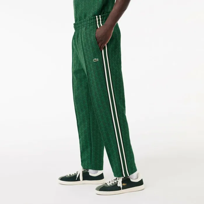 Matching Sets Men Lacoste Men039s Jacquard Monogram Paris Sweatpants Green Qij