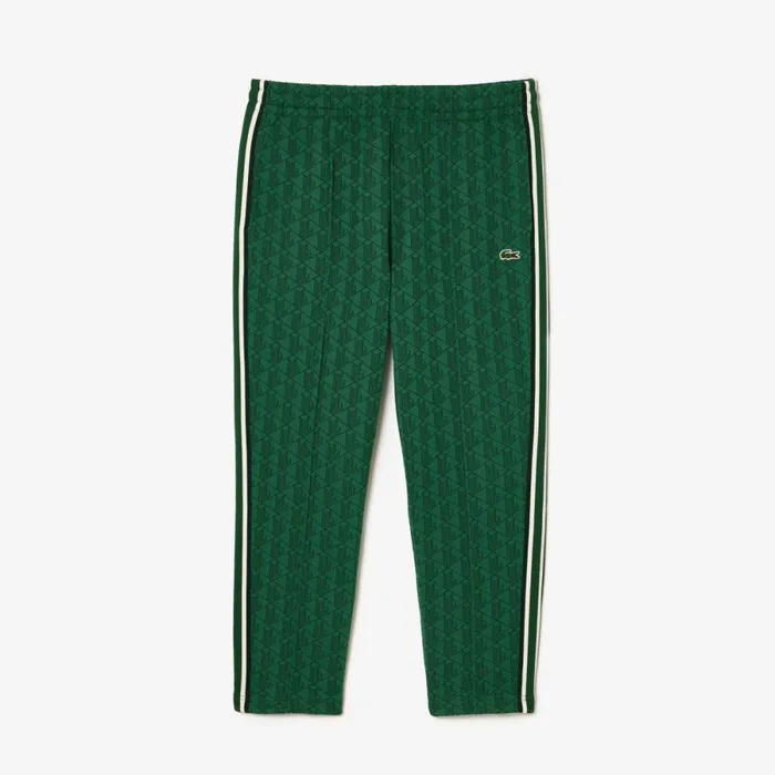 Matching Sets Men Lacoste Men039s Jacquard Monogram Paris Sweatpants Green Qij