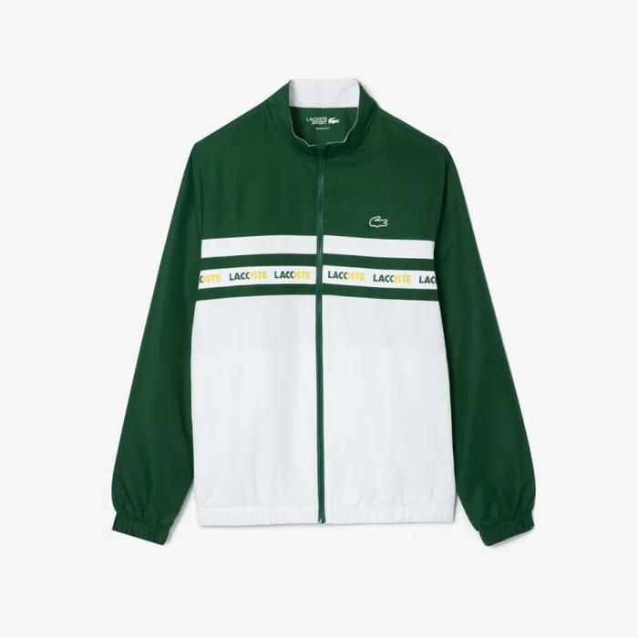Matching Sets Men Lacoste Men039s Logo Stripe Tennis Sweatsuit Green White 291