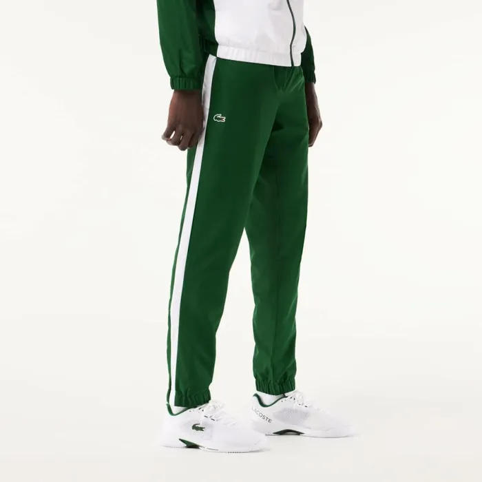 Matching Sets Men Lacoste Men039s Logo Stripe Tennis Sweatsuit Green White 291