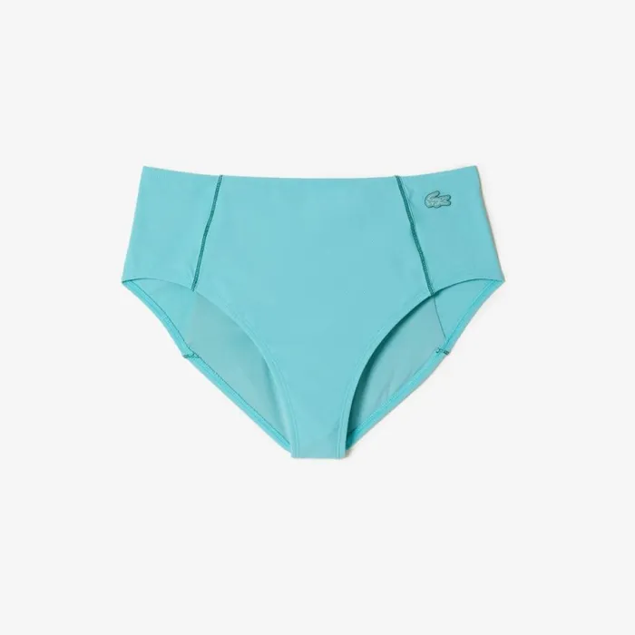 Matching Sets Women Lacoste Womens Technical Jersey Swim Briefs Turquoise Bvg
