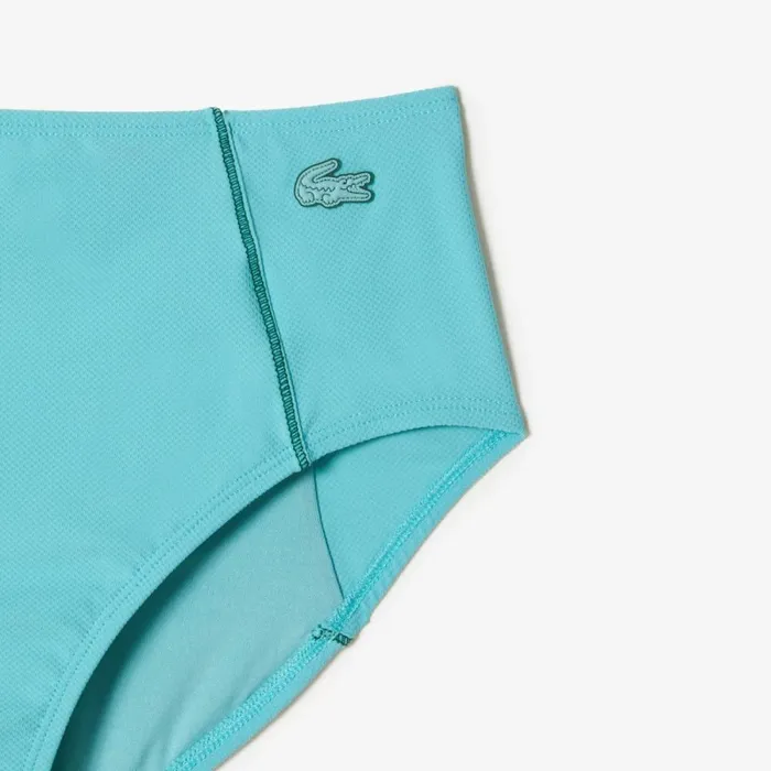 Matching Sets Women Lacoste Womens Technical Jersey Swim Briefs Turquoise Bvg
