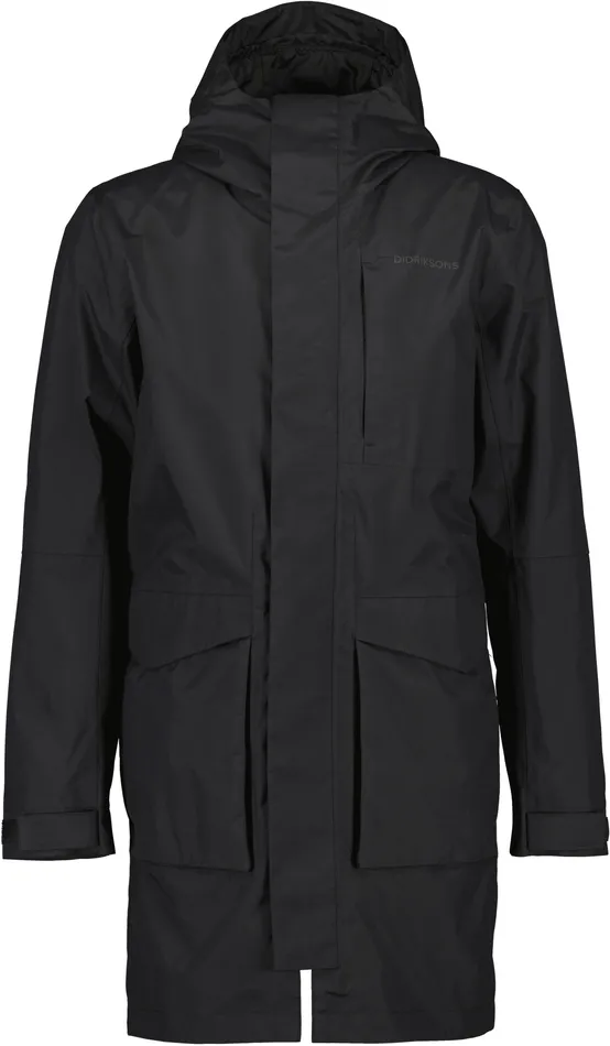 Men Andreas Parka Black Didriksons Autumn Jackets