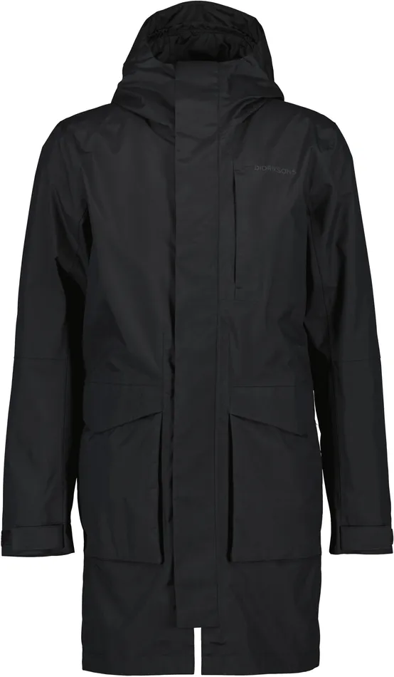Men Andreas Parka Black Didriksons Autumn Jackets