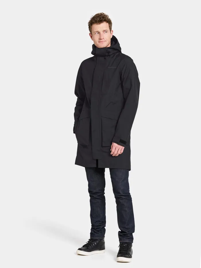 Men Andreas Parka Black Didriksons Autumn Jackets