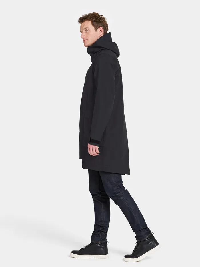 Men Andreas Parka Black Didriksons Autumn Jackets