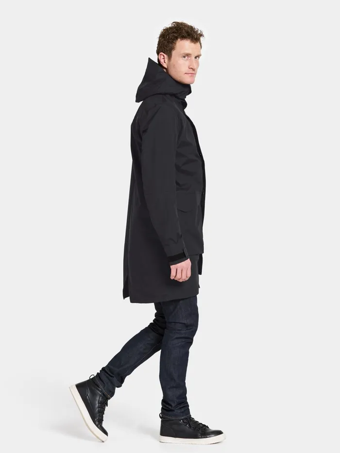 Men Andreas Parka Black Didriksons Autumn Jackets