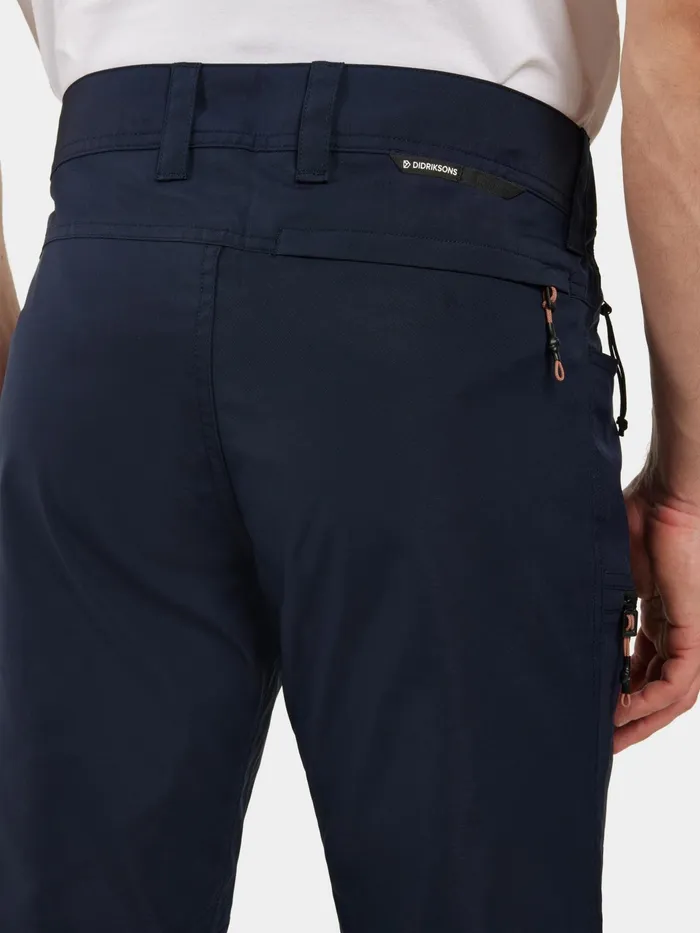Men Ara Pants Dark Night Blue Didriksons Walking Trousers
