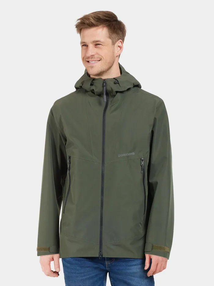 Men Basil Jacket Deep Green Didriksons Spring Jackets