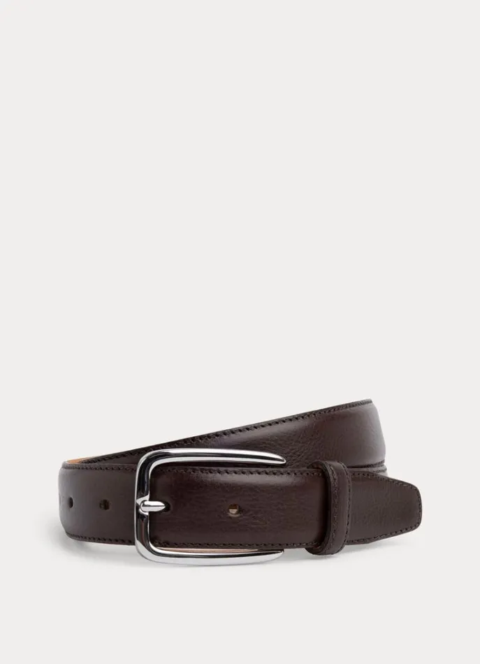Men Belts Hackett London Leather Belt Brown