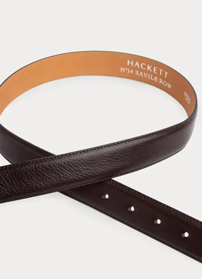 Men Belts Hackett London Leather Belt Brown