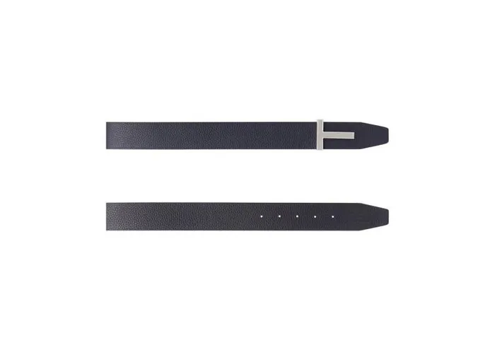 Men Belts Tom Ford T Icon Reversible Leather Belt Dark Navy Black Men Belts Tom Ford T Icon Reversible Leather Belt Dark Navy Black