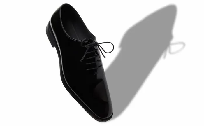 Men Black Patent Leather LaceUp Shoes Manolo Blahnik LaceUps